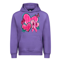 Tulip Breast Cancer Hearts Urban Hoodie - texasbilliewilder