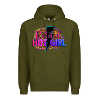 Army Green retired hot girl Premium Hoodie - Zillion Design Studio