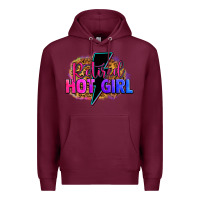 Burgundy retired hot girl Premium Hoodie - Zillion Design Studio