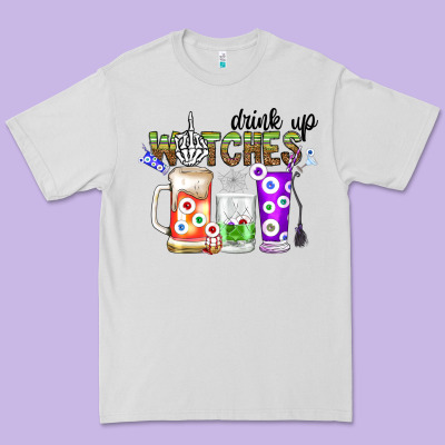 Drink Up Witches Premium Tee Designed By Cowhidedigitalart