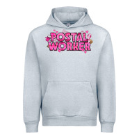 Heather Grey Breast Cancer Postal Worker Urban Hoodie - texasbilliewilder