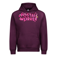 Mauve Wine Breast Cancer Postal Worker Urban Hoodie - texasbilliewilder