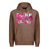 Chestnut breast cancer wine glasses Premium Hoodie - texasbilliewilder