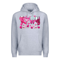 Heather Grey breast cancer wine glasses Premium Hoodie - texasbilliewilder