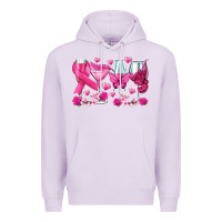Lilac breast cancer wine glasses Premium Hoodie - texasbilliewilder