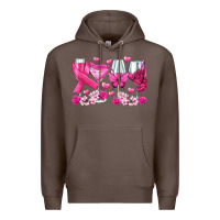 Coffee breast cancer wine glasses Premium Hoodie - texasbilliewilder