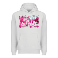 Dove Grey breast cancer wine glasses Premium Hoodie - texasbilliewilder