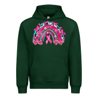 Forest Green Breast Cancer Rainbow Urban Hoodie - texasbilliewilder