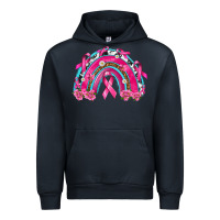 Navy Breast Cancer Rainbow Urban Hoodie - texasbilliewilder