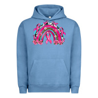 Pigment Pebble Blue Breast Cancer Rainbow Urban Hoodie - texasbilliewilder