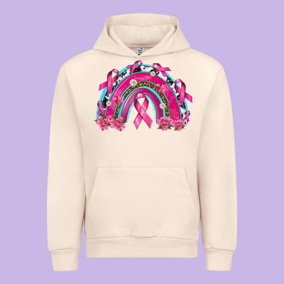 Breast Cancer Rainbow Urban Hoodie Designed By Texasbilliewilder