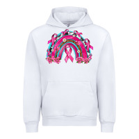 White Breast Cancer Rainbow Urban Hoodie - texasbilliewilder