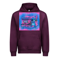 Mauve Wine touch me and i will bite you stitch Urban Hoodie - Zillion Design Studio