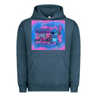 Pigment Midnight Navy touch me and i will bite you stitch Urban Hoodie - Zillion Design Studio