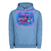 Pigment Pebble Blue touch me and i will bite you stitch Urban Hoodie - Zillion Design Studio