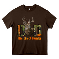 Chocolate Brown Western Dad The Great Deer Hunter Heavy Core Tee - LillyAllenDesigns