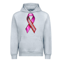 Heather Grey Breast Cancer Ribbon American Football Urban Hoodie - texasbilliewilder