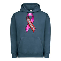 Pigment Midnight Navy Breast Cancer Ribbon American Football Urban Hoodie - texasbilliewilder