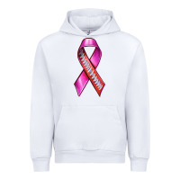 White Breast Cancer Ribbon American Football Urban Hoodie - texasbilliewilder