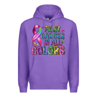 Purple fight cancer in all colors Premium Hoodie - texasbilliewilder