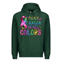 Sports Green fight cancer in all colors Premium Hoodie - texasbilliewilder