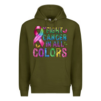Army Green fight cancer in all colors Premium Hoodie - texasbilliewilder