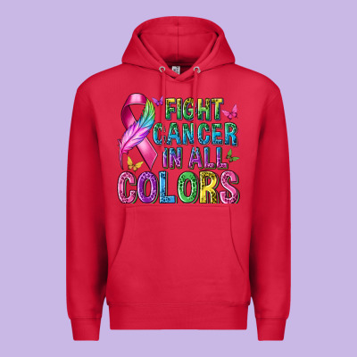 Fight Cancer In All Colors Premium Hoodie Designed By Texasbilliewilder