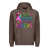 Coffee fight cancer in all colors Premium Hoodie - texasbilliewilder