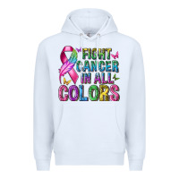 White fight cancer in all colors Premium Hoodie - texasbilliewilder