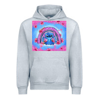 Heather Grey stitch rainbow Urban Hoodie - Zillion Design Studio