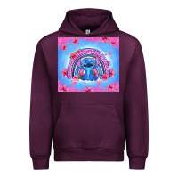 Mauve Wine stitch rainbow Urban Hoodie - Zillion Design Studio