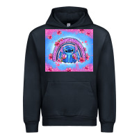 Navy stitch rainbow Urban Hoodie - Zillion Design Studio