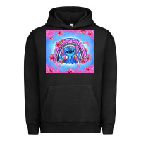Pigment Black stitch rainbow Urban Hoodie - Zillion Design Studio