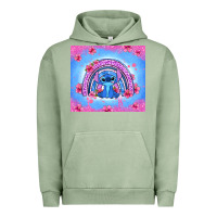 Pigment Oil Green stitch rainbow Urban Hoodie - Zillion Design Studio