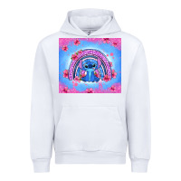 White stitch rainbow Urban Hoodie - Zillion Design Studio