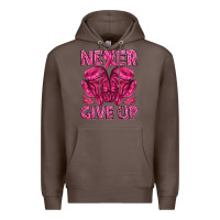 Coffee never give up cancer Premium Hoodie - texasbilliewilder