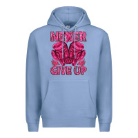 Colony Blue never give up cancer Premium Hoodie - texasbilliewilder