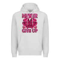 Dove Grey never give up cancer Premium Hoodie - texasbilliewilder