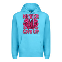 Ocean Blue never give up cancer Premium Hoodie - texasbilliewilder