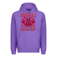Purple never give up cancer Premium Hoodie - texasbilliewilder