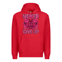 Red never give up cancer Premium Hoodie - texasbilliewilder