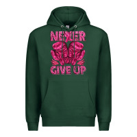 Sports Green never give up cancer Premium Hoodie - texasbilliewilder