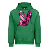 Emerald Breast Cancer Ribbon and Heels Urban Hoodie - texasbilliewilder