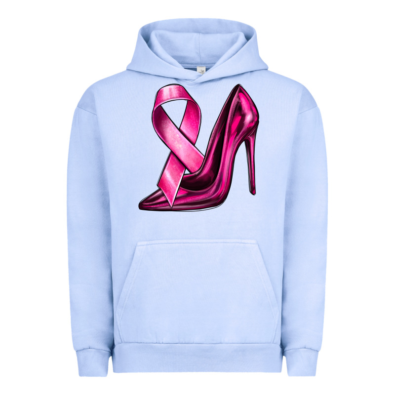 Breast Cancer Ribbon And Heels Urban Hoodie by texasbilliewilder | Teevron