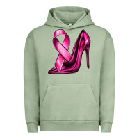 Pigment Oil Green Breast Cancer Ribbon and Heels Urban Hoodie - texasbilliewilder