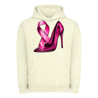 Pigment Pistachio Breast Cancer Ribbon and Heels Urban Hoodie - texasbilliewilder