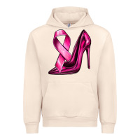 Sandshell Breast Cancer Ribbon and Heels Urban Hoodie - texasbilliewilder