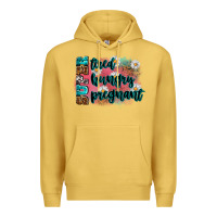 Antique Gold super tired super hungry super pregnant Premium Hoodie - Zillion Design Studio