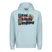 Blue Mist super tired super hungry super pregnant Premium Hoodie - Zillion Design Studio
