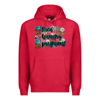 Cardinal super tired super hungry super pregnant Premium Hoodie - Zillion Design Studio